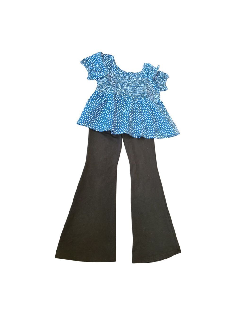 Cat & Jack Girls XL Blue Top & Black Pants Set - Picture 2 of 9